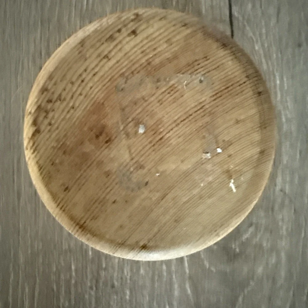 Russian Hand Made Decorated Birch Bark Beresta Round Trinket Box